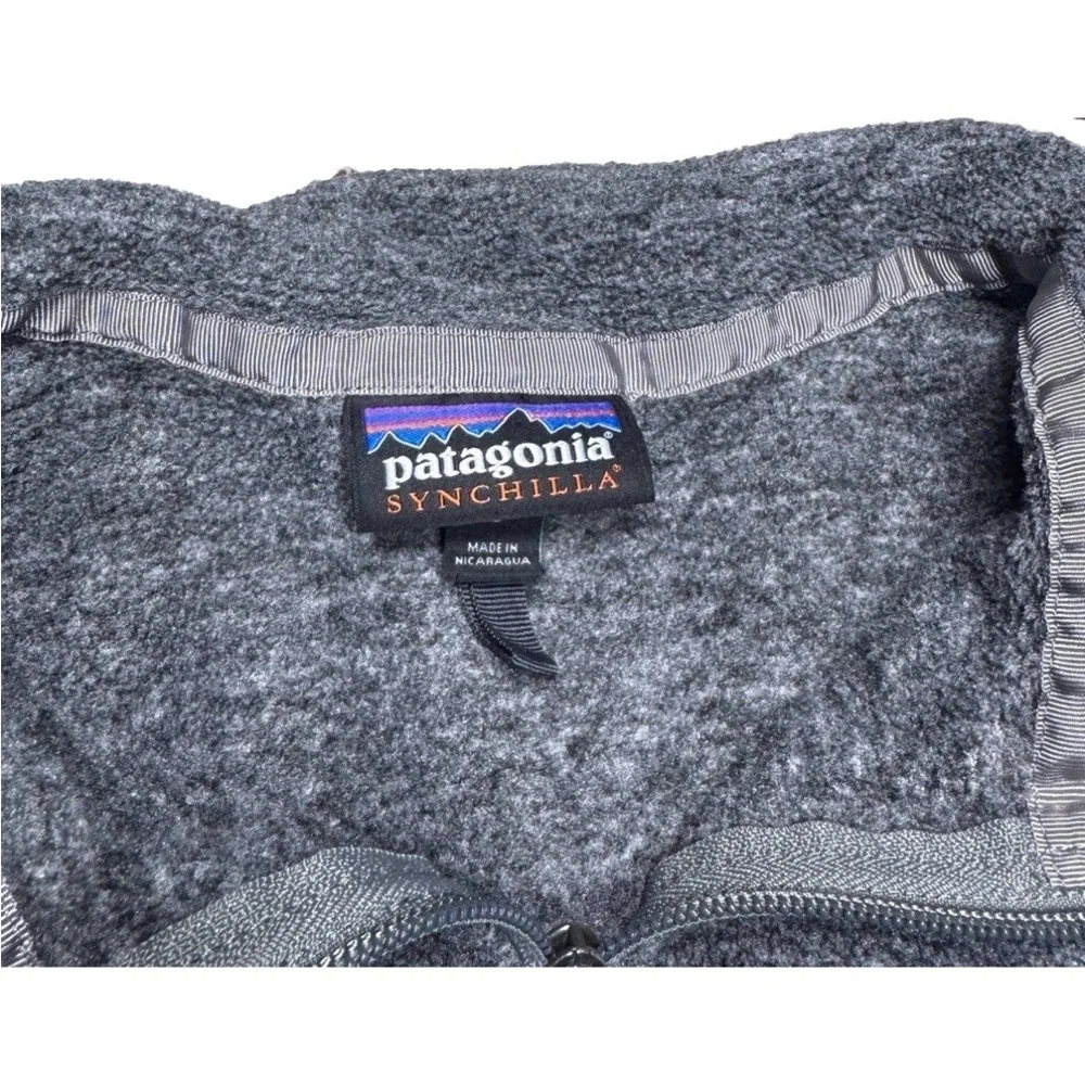 Patagonia Classic Synchilla Fleece Jacket Mens Large Full Zip Grey Gray READ